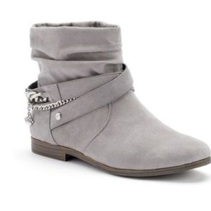 Juicy Couture Gray Suede Booties